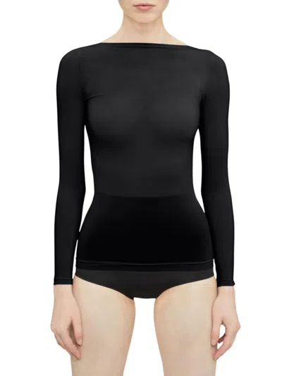 Wolford Women's Buenos Aires Long Sleeve Top In Black