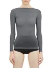 Wolford Women's Buenos Aires Long Sleeve Top In Soft Pewter