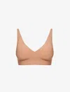 Wolford Womens Fairly Light Pure Skin V-neck Stretch-woven Bra In Nude (lingerie)