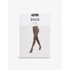 Wolford Logo-waistband Stretch-woven Tights In Fairly Light/black