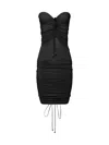 Wolford Women's Fatal Draping Drawstring Minidress In Black