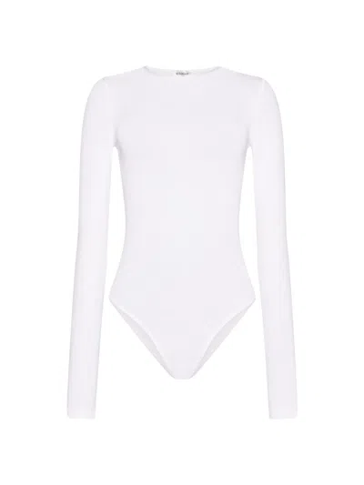 Wolford Women's Jewel Neck Long-sleeve Bodysuit In White