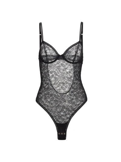 Wolford Women's Lace Underwire Bodysuit In Black