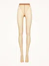 Wolford Luxe 9 Stretch-knit Tights In Orange