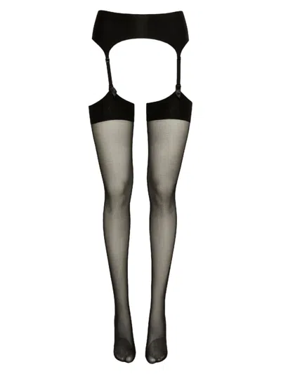 Wolford Women's Nos Satin Stocking Belt In Black