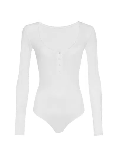 Wolford Women's Ribbed Bodysuit In White