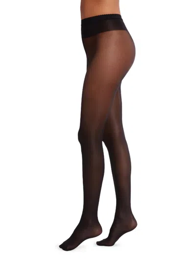 Wolford Women's Semi-sheer Tights In Black