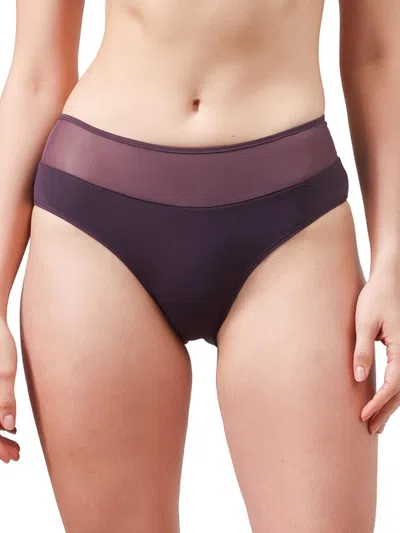 Wolford Women's Sheer Opaque Hipster Brief In Purple