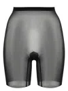 Wolford High Waist Shaping Tulle Netting Shorts In Black