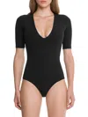Wolford Women's Solid Short-sleeve Bodysuit In Black