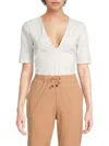 Wolford Women's Solid Short-sleeve Bodysuit In White