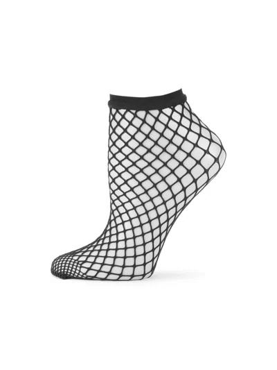 Wolford Women's Tina Mesh Socks In Black