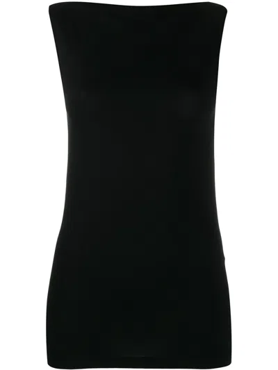 Wolford Sleeveless Boat Neck Top In Black