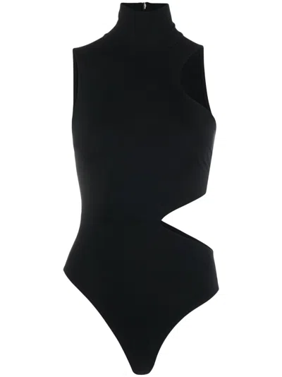 Wolford Warm Up Jersey Bodysuit In Black