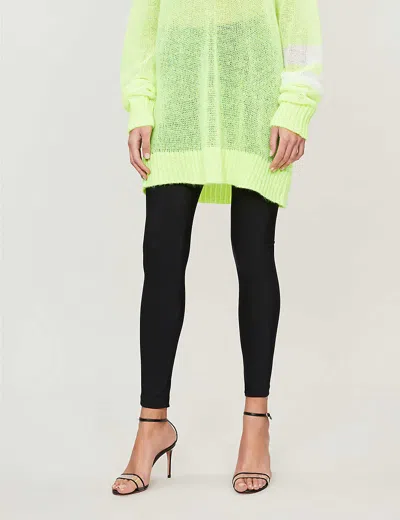 Wolford Scuba Jersey Leggings In 7005 Black