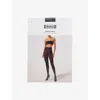 Wolford Womens Black Pantera Animal-print Tights Xs In Black