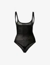Wolford Womens Black Scoop-neckline Stretch-mesh Body