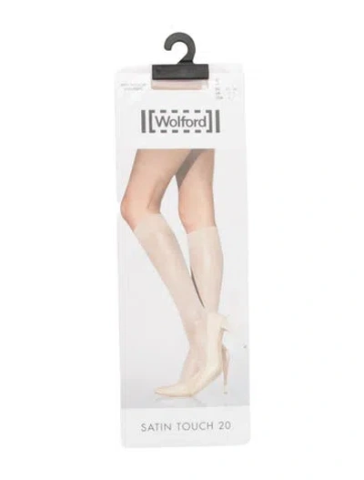 Pre-owned Wolford Womens' Neutral  Sheer Tights.