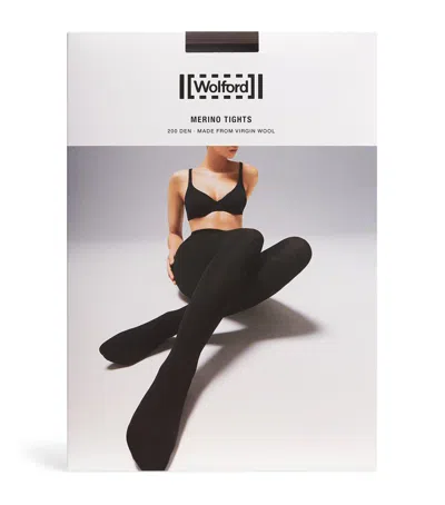 Wolford Wool-blend 200 Tights In Brown