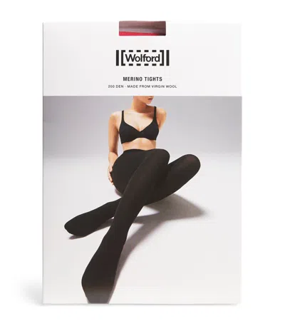 Wolford Wool-blend 200 Tights In Red