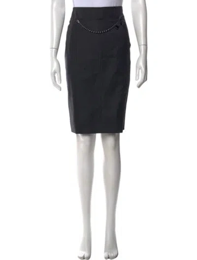 Pre-owned Wolford Wool Knee-length Skirt W/ Tags In Black