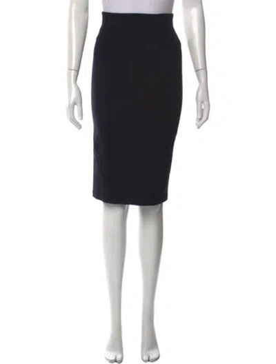 Pre-owned Wolford Wool Midi Length Skirt In Black