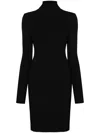 Wolford Viscose Rib Dress Woman Mini Dress Black Size L Viscose, Polyester In Black