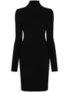 Wolford Viscose Rib Dress Woman Mini Dress Black Size L Viscose, Polyester In Black