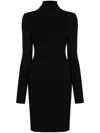 Wolford Viscose Rib Dress Woman Mini Dress Black Size L Viscose, Polyester In Black