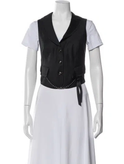 Pre-owned Wolford Wool Vest W/ Tags In Black