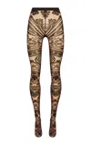 Wolford X Etro 20 High-contrast Printed Tights In Black