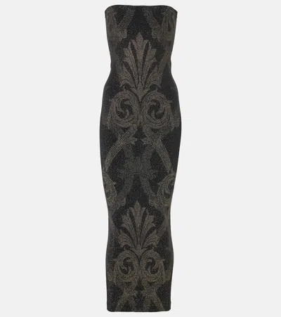 WOLFORD X ETRO LAMÉ JACQUARD MIDI DRESS