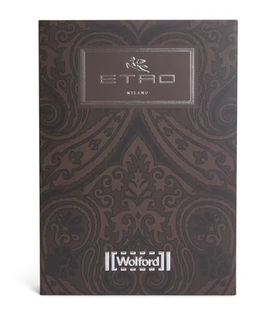 Wolford X Etro Metallic Jacquard 150 Tights In Brown