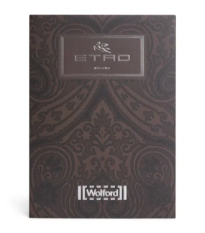 Wolford X Etro Metallic Jacquard 150 Tights In Silver