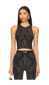 Wolford X Etro Top In 黑色&金黄色