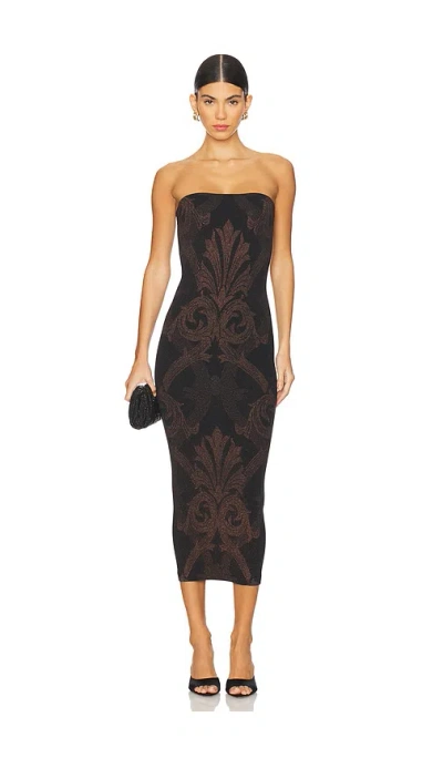 Wolford X Etro Metallic Jacquard Dress In 黑色 & 铱色