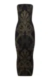 Wolford X Etro Metallic Jacquard Midi Dress In Black