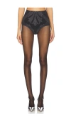 Wolford Jacquard Lurex Mini Shorts In 黑色&银色