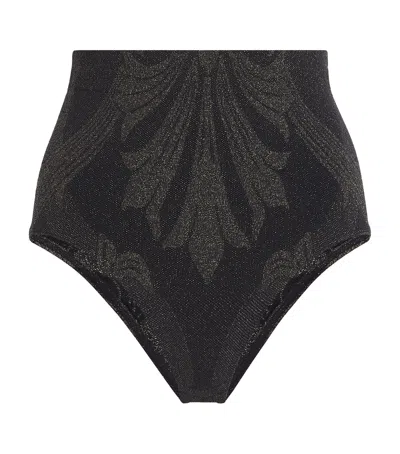 Wolford X Etro Metallic Jacquard Shorts In Gold