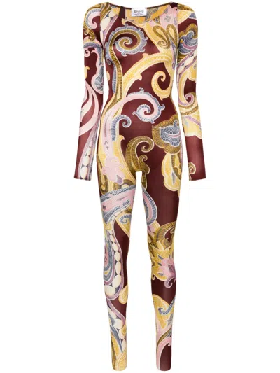 Wolford X Etro 100 Printed Tights In Red
