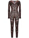 Wolford X Etro Paisley Tattoo Jumpsuit In Brown