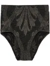 Wolford Jacquard Lurex Mini Shorts In Black