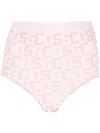 Wolford X Gcds Basic Monogram High-waisted Brief In Pink