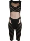 Wolford X Gcds Elegant Animalier Jumpsuit In Black