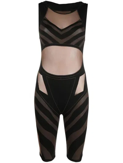 Wolford X Gcds Elegant Animalier Jumpsuit In Black