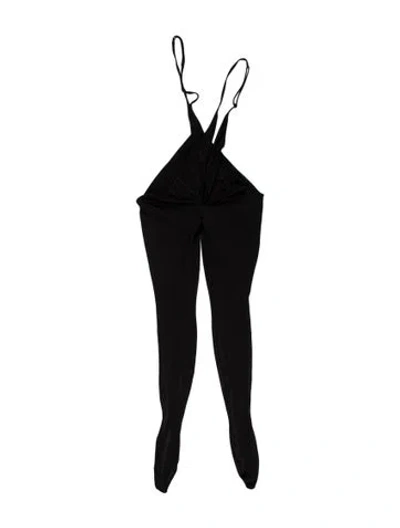 Pre-owned Wolford X Mugler Strapless Jumpsuit In Black