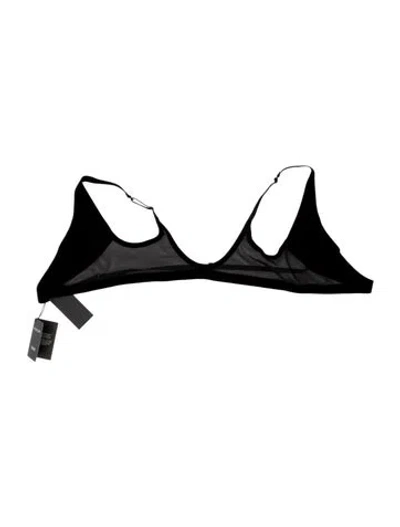 Pre-owned Wolford X Mugler Top In Black