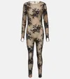 Wolford X N21 Pattie Jumpsuit In Vanilla Latte/black