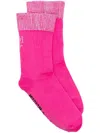 Wolford X Sergio Rossi Crystal-studded Socks In Pink