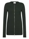 Wolford Zip-front Merino Cardigan In Green